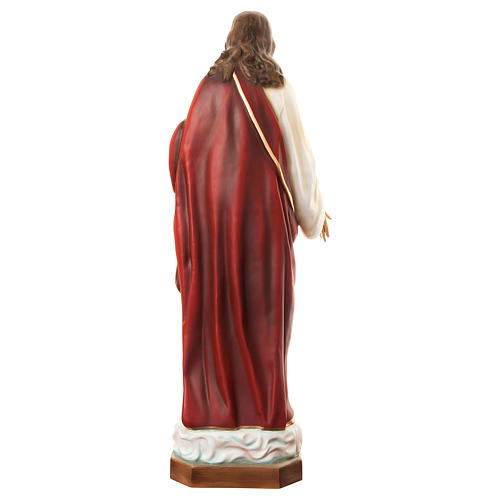 Sagrado Coração de Jesus 60 cm fibra de vidro pintada