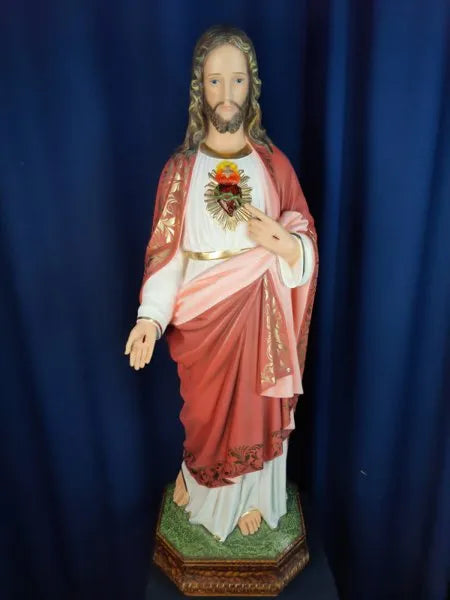 Sagrado Coração de Jesus 80cm (Mão Direita Abaixada)