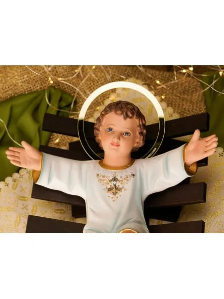 Menino Jesus Tradicional 25 cm com manjedoura