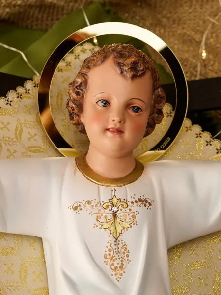 Menino Jesus Tradicional 32 cm com manjedoura