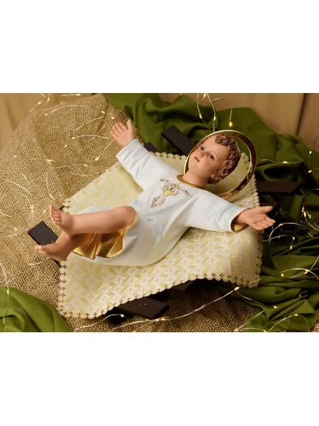 Menino Jesus Tradicional 32 cm com manjedoura